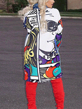 Abrigo vaquero con estampado casual